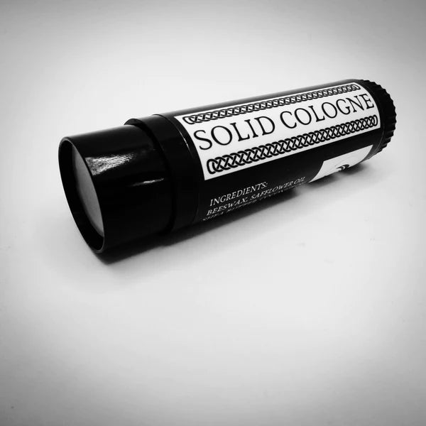 Bad Mor Solid Cologne by Murphy and McNeil in a sleek container, showcasing its rich Bay Rum scent.