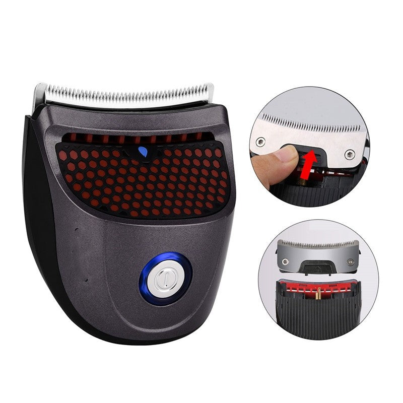 Bald Head Hair Clipper Shortcut Self-Haircut Kit featuring a cordless design, ergonomic shape, and various limit combs for versatile hair styling.