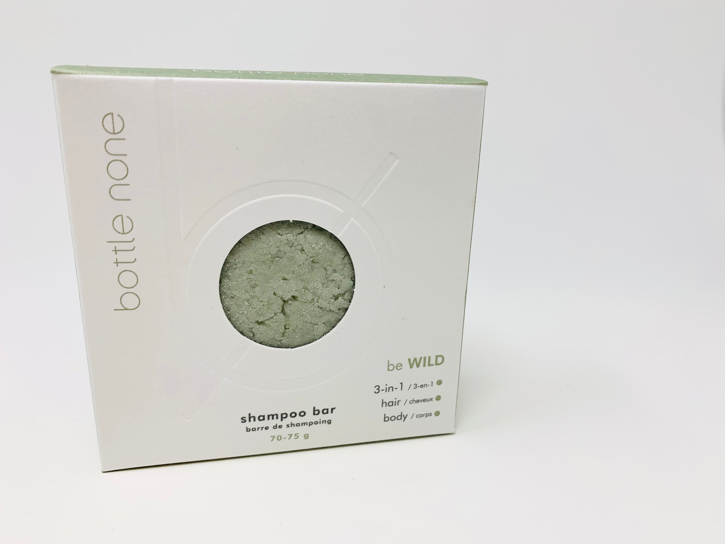 be WILD 3 in 1 Bar, a minimalist personal care solution for hair and body, featuring natural ingredients.