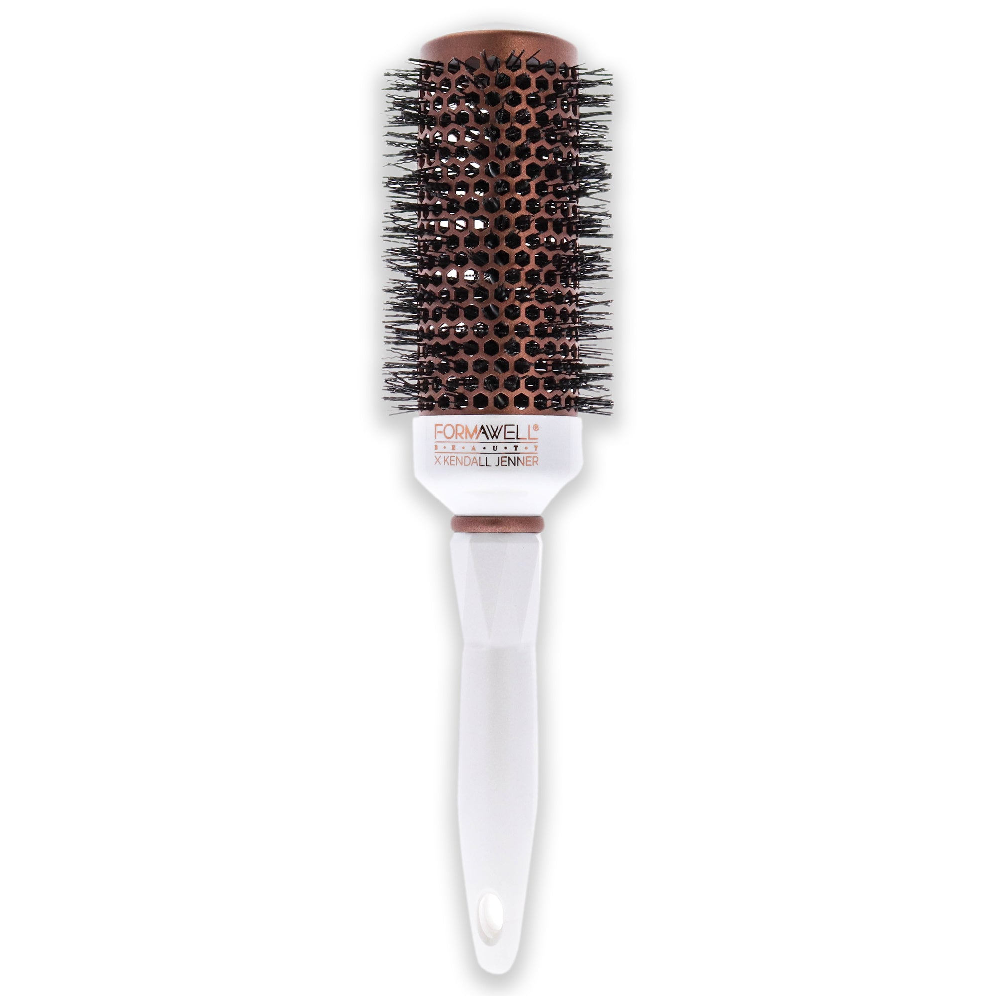 Beauty X Kendall Jenner Large Round Brush with sleek design and high-quality bristles for styling hair.