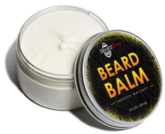 BreadGuru Premium Beard Balm in Smooth Whiskey scent, featuring a rich whiskey aroma and natural ingredients for beard care.