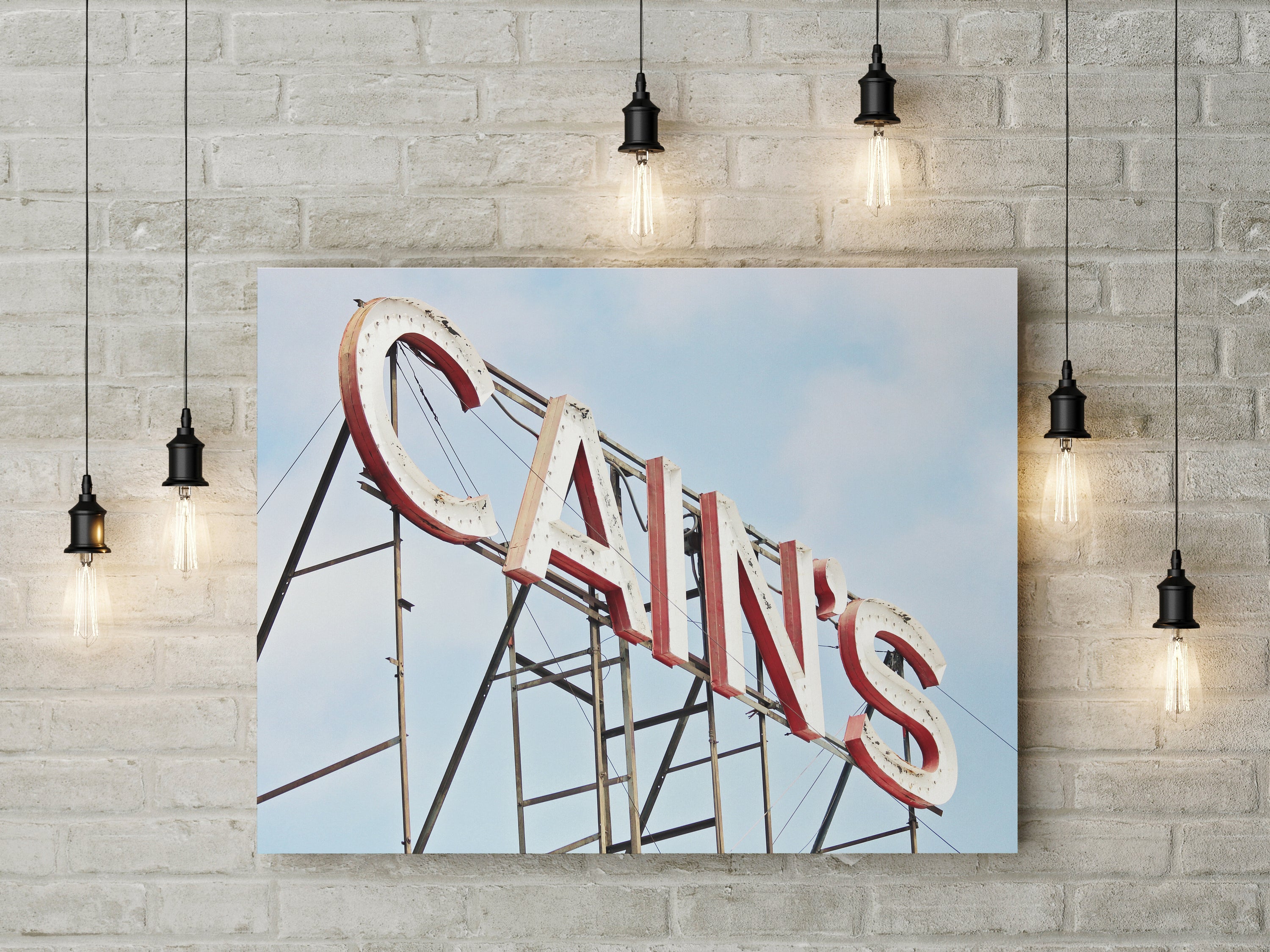 Vibrant canvas wall art depicting Cain's Ballroom, showcasing rich colors and intricate details.