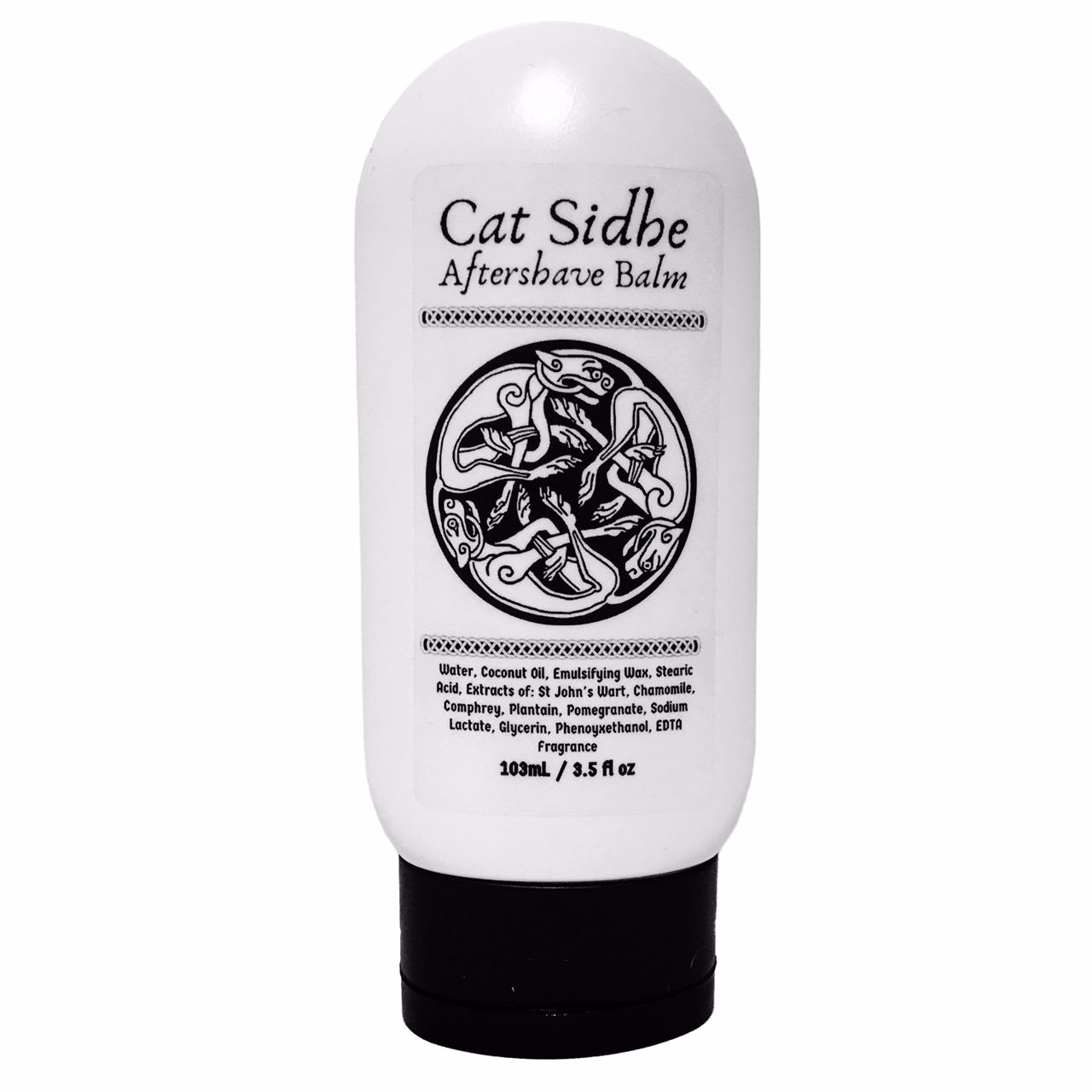 Cat Sidhe Aftershave Balm by Murphy and McNeil in a sleek container, showcasing its luxurious design and branding.