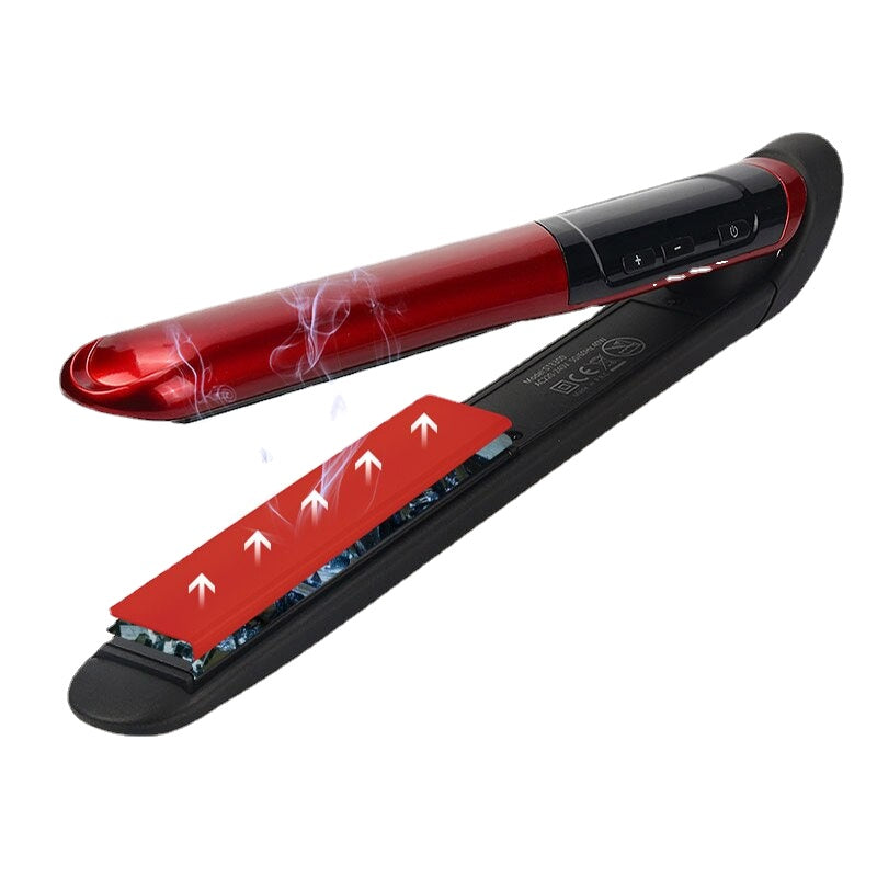 Ceramic Hair Straightener with LED display and adjustable temperature settings, designed for smooth and stylish hair styling.