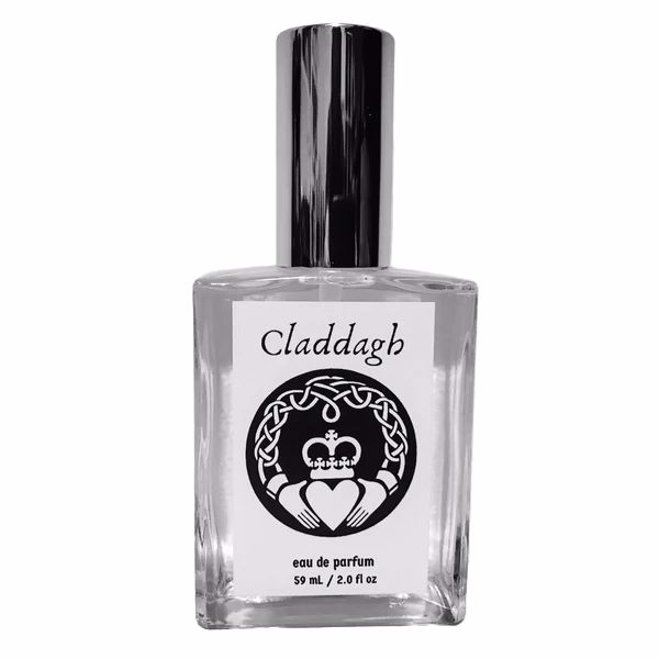 Claddagh Eau de Parfum by Murphy and McNeil, featuring a beautifully designed bottle symbolizing love, loyalty, and friendship.