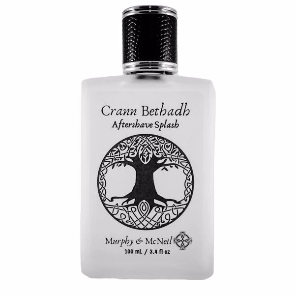 Crann Bethadh Aftershave Splash by Murphy and McNeil in a 100mL bottle, featuring a refreshing design inspired by Celtic lore.