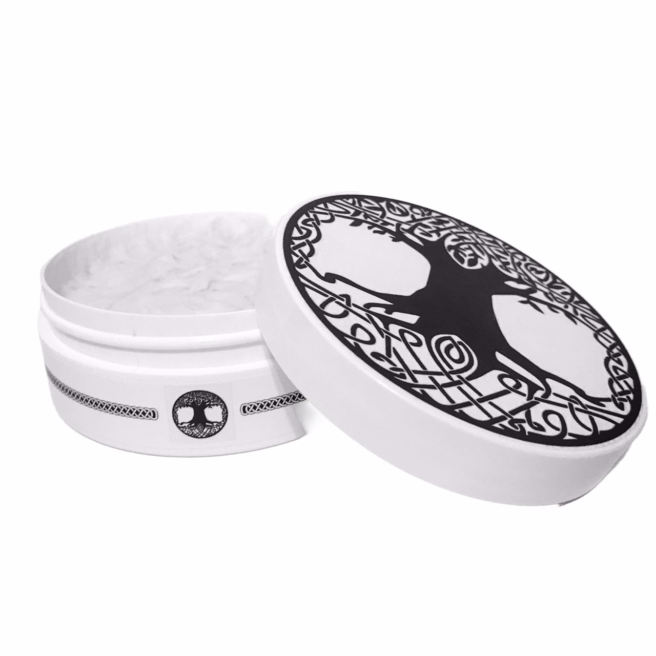 Crann Bethadh Shaving Soap by Murphy and McNeil, featuring a rich lather and elegant packaging, inspired by Celtic lore.