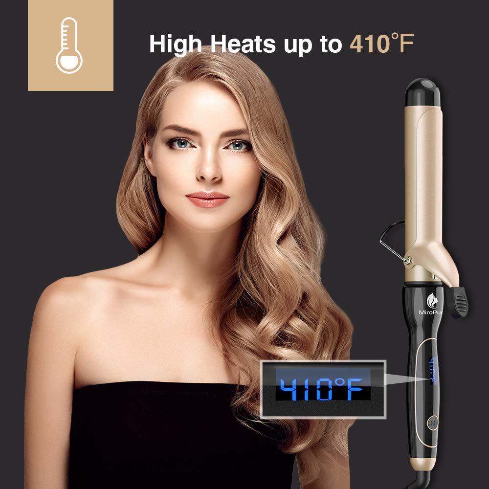 1 1/2-inch Instant Heat Curling Iron with tourmaline ceramic surface, designed for creating large, voluminous curls.