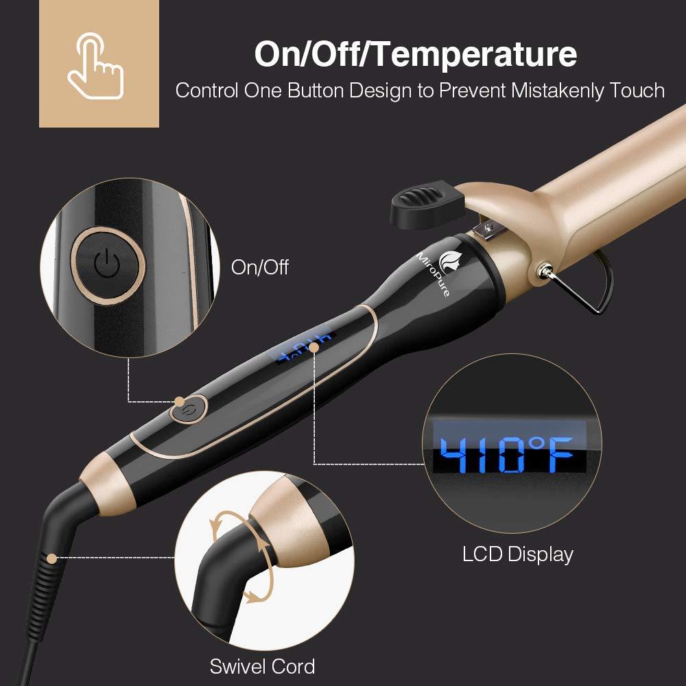 1 1/2-inch Instant Heat Curling Iron with tourmaline ceramic surface, designed for creating large, voluminous curls.