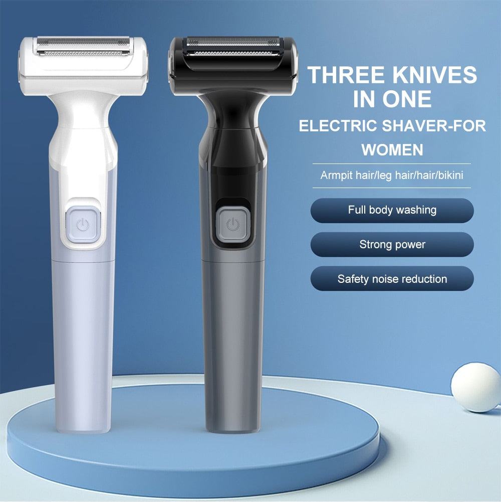 Electric Depilator Safety Epilator Hair Remover Shaver Machine designed for versatile grooming of body and facial hair for both men and women.