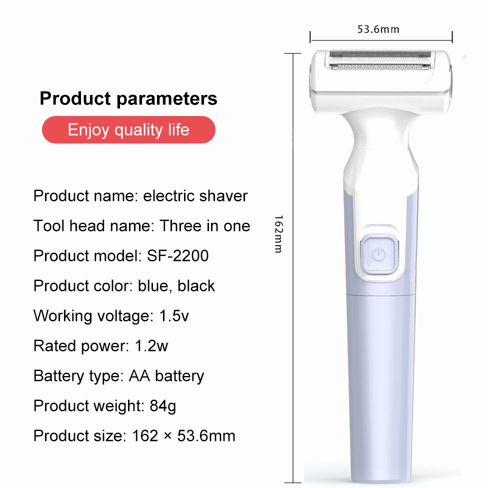 Electric Depilator Safety Epilator Hair Remover Shaver Machine designed for versatile grooming of body and facial hair for both men and women.