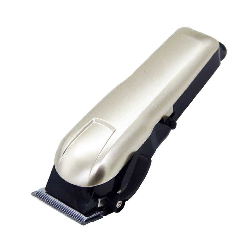 Electric Golden Hair Clipper with stainless steel blade and ergonomic design, suitable for professional hair cutting.