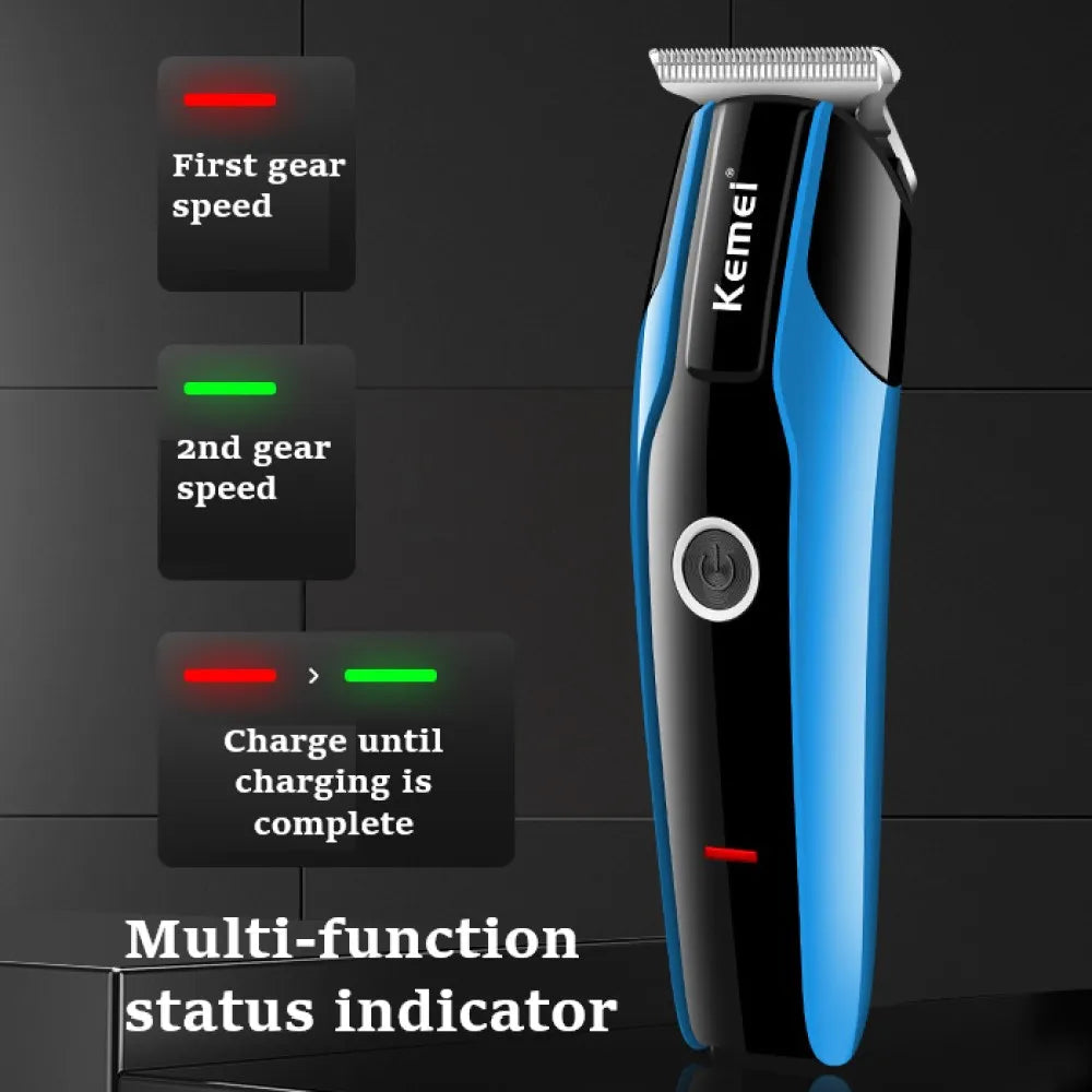 Electric Hair Clipper with limit combs and USB cable, designed for men's grooming.