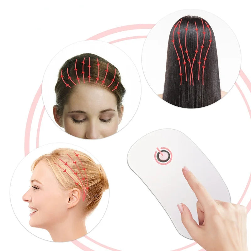 Electric Head Massager Vibration Brush with silicond comb design for scalp massage and relaxation.