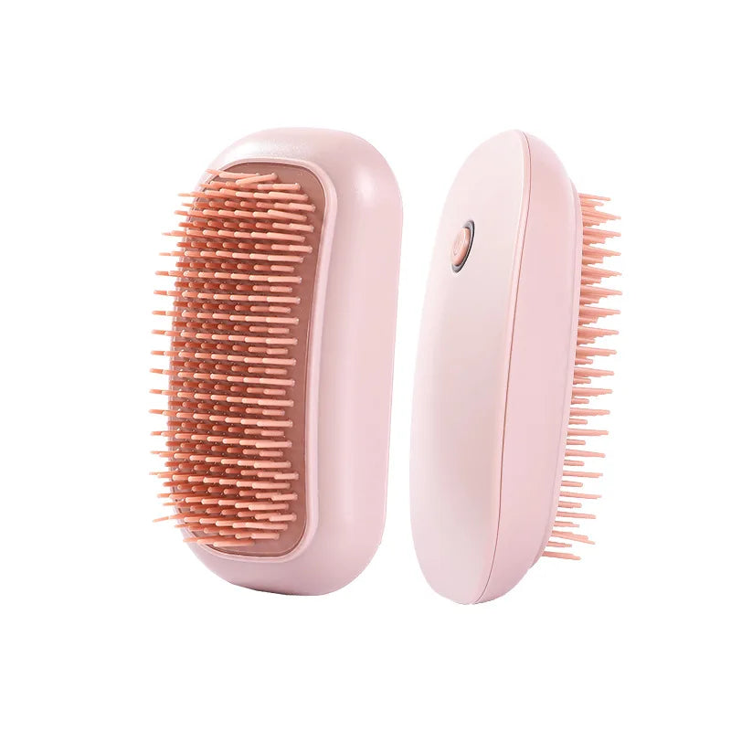 Electric Head Massager Vibration Brush with silicond comb design for scalp massage and relaxation.