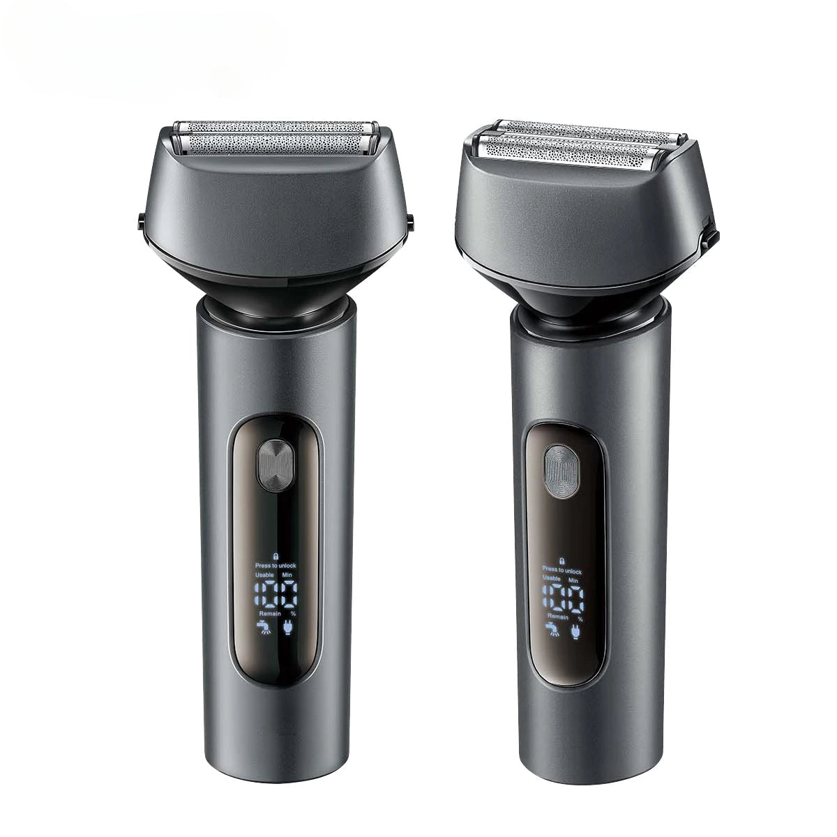 Electric Shaver Beard Trimmer for men, featuring a sleek design, LED display, and precision blades for efficient grooming.