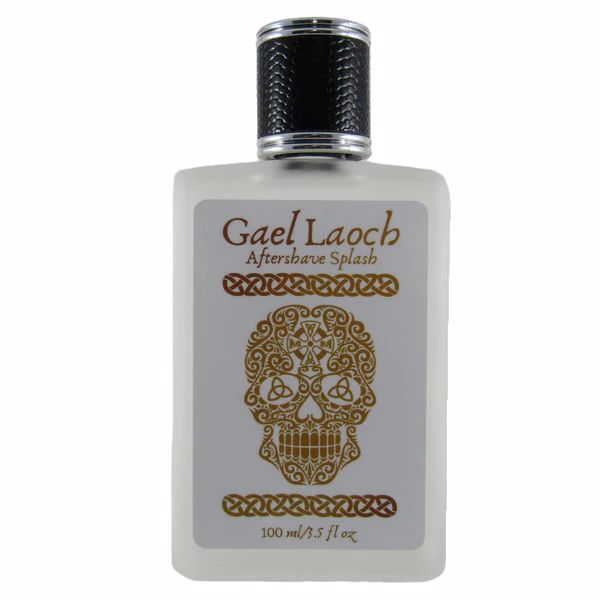 Gael Laoch Aftershave Splash (WHITE) bottle with elegant design, showcasing its premium quality and refreshing scent.