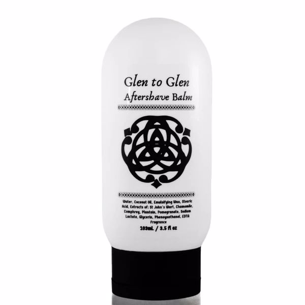 Glen to Glen Aftershave Balm by Murphy and McNeil in a stylish container, showcasing its rich texture and natural ingredients.