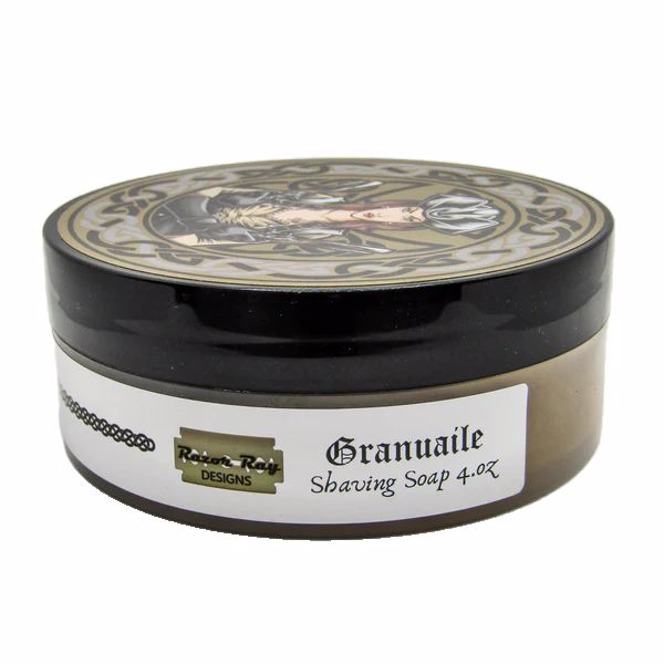 Granuaile Shaving Soap by Murphy and McNeil in a 4.0oz jar, featuring a unique scent inspired by the Irish pirate queen.