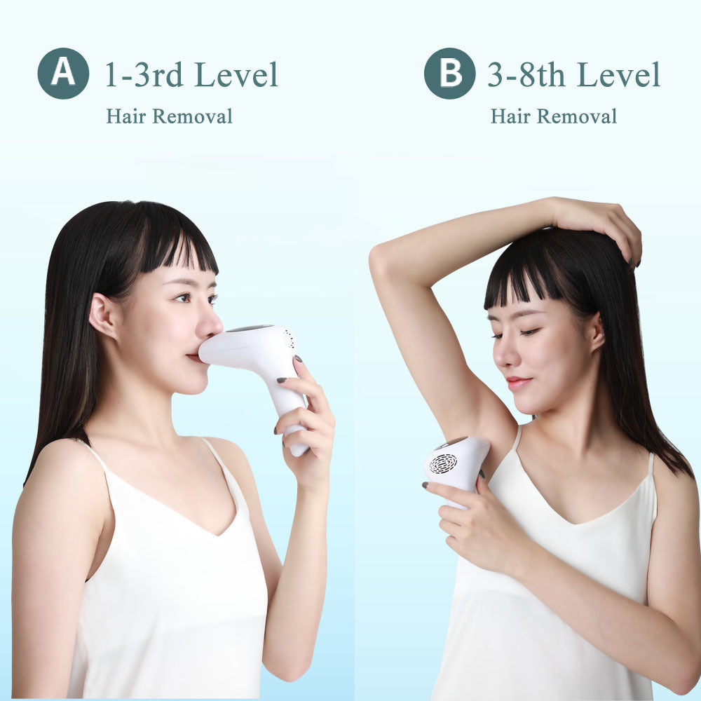 Hair Removal Laser Epilator with a sleek design and large display, ideal for permanent hair removal.