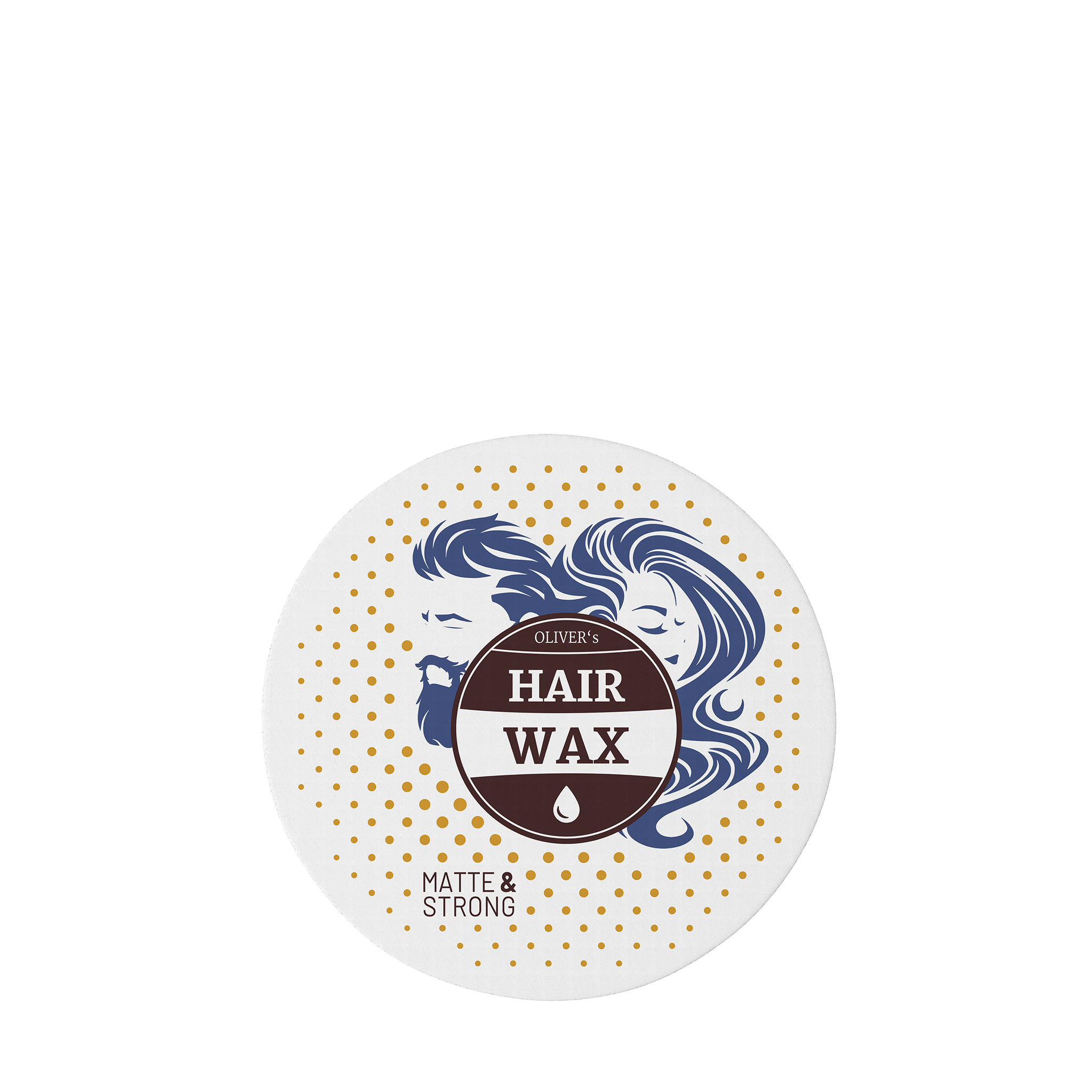 A stylish container of Hair Wax for men and women, showcasing its matte finish and strong hold properties.