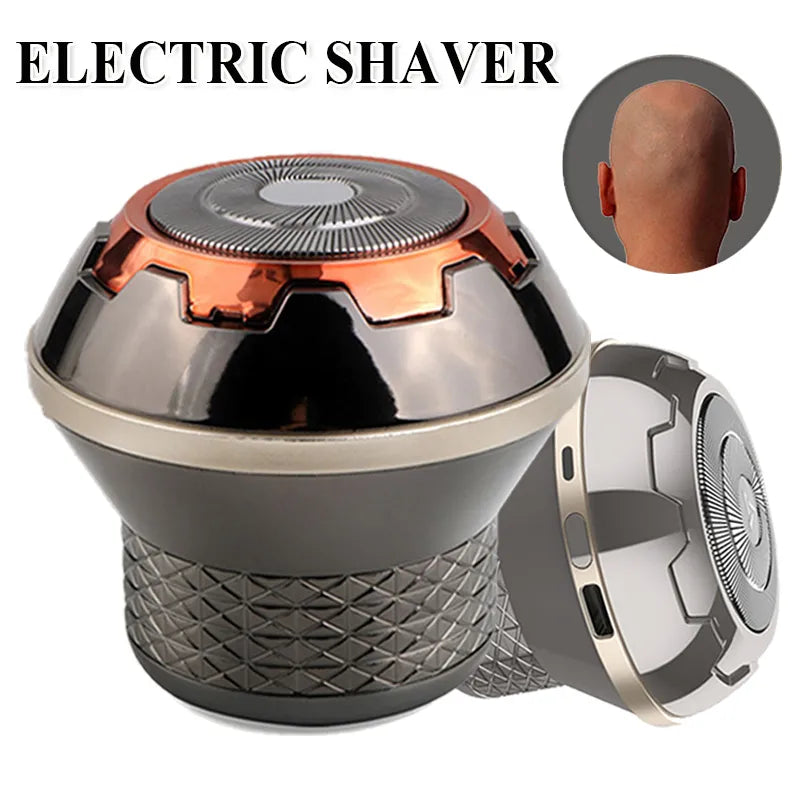 Portable men's electric shaver with USB charging, waterproof design, and multi-purpose functionality for shaving and trimming.