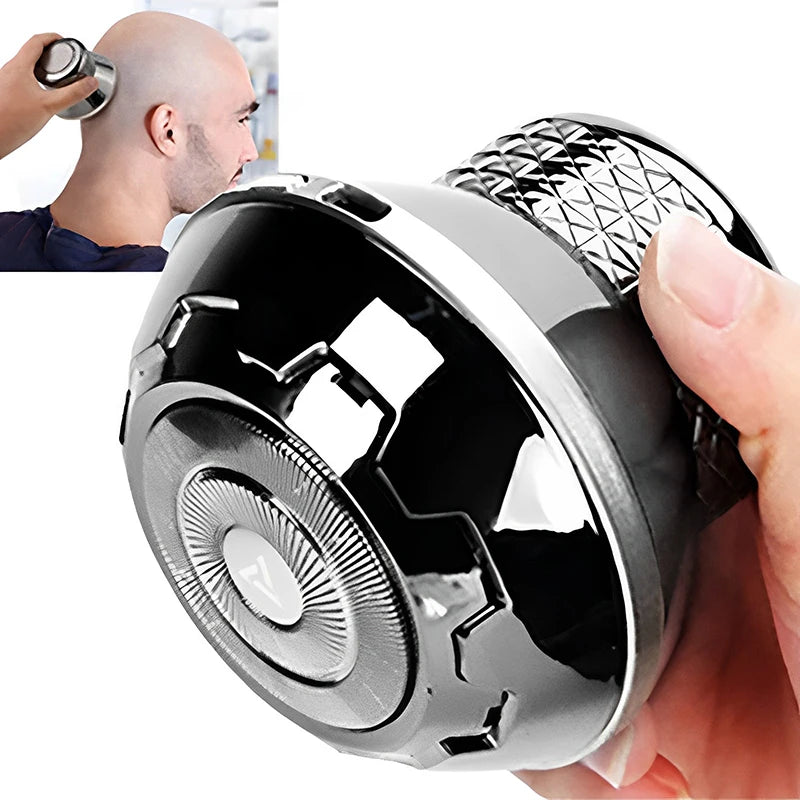 Portable men's electric shaver with USB charging, waterproof design, and multi-purpose functionality for shaving and trimming.