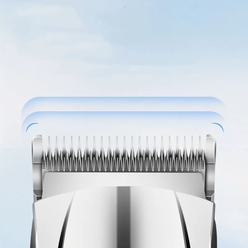 Men Professional Digital Display Hair Clipper Set with various attachments and ergonomic design for precise grooming.