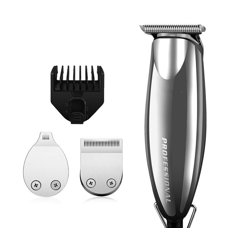 Men's Trimmer Bald Razor with multiple cutting heads and ergonomic design for professional grooming.