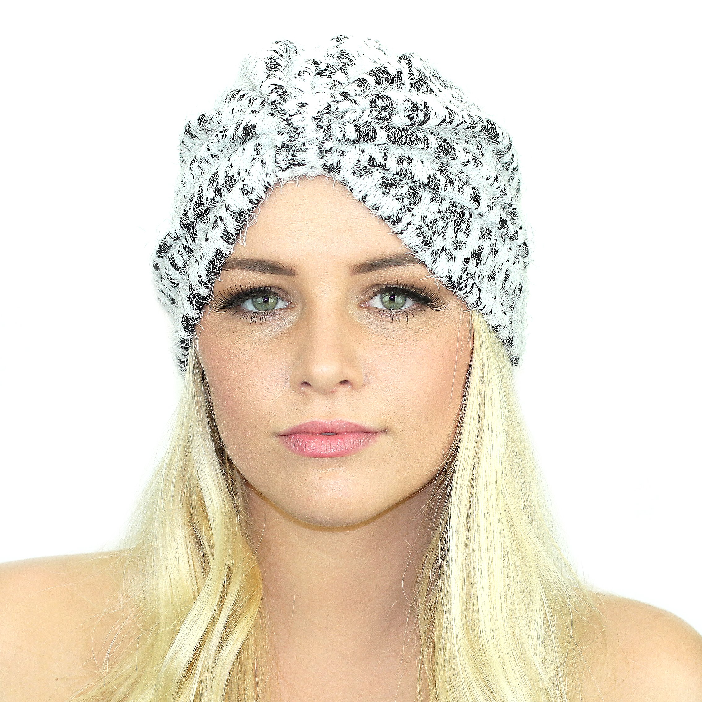 Minky Stretch Full Turban in soft Chinchilla style fabric, showcasing its cozy texture and stylish design.