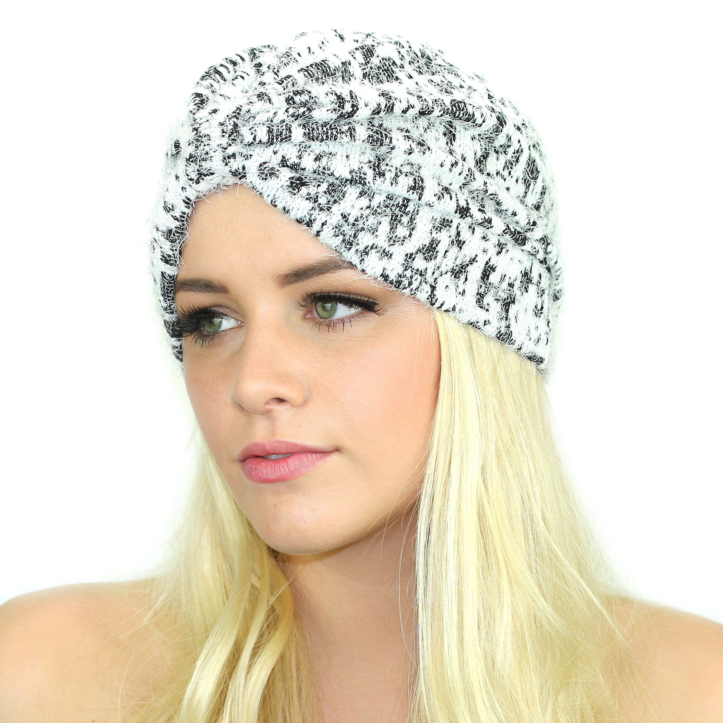 Minky Stretch Full Turban in soft Chinchilla style fabric, showcasing its cozy texture and stylish design.