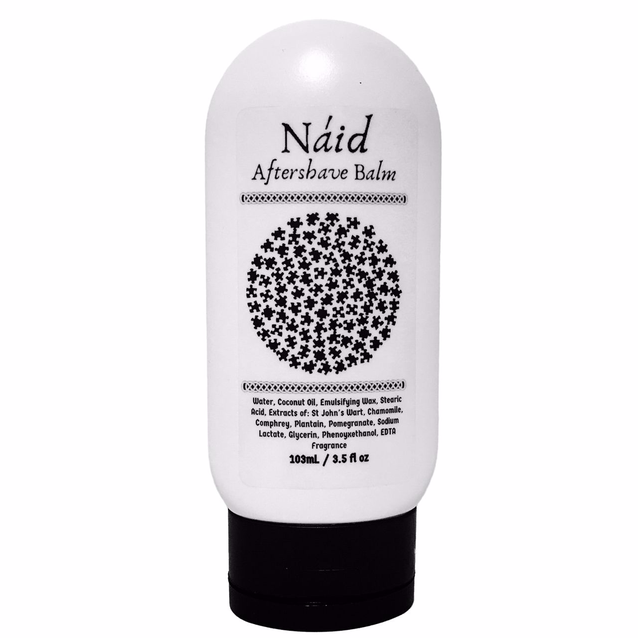 Naid Aftershave Balm by Murphy and McNeil in a sleek container, showcasing its fresh freesia and apricot scent, perfect for post-shave care.