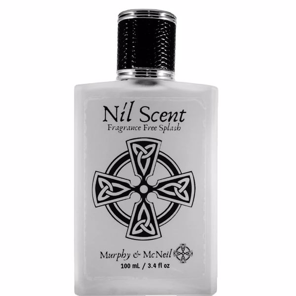 Nil Scent Aftershave Splash by Murphy and McNeil in a 100mL bottle, fragrance-free formula for soothing post-shave care.