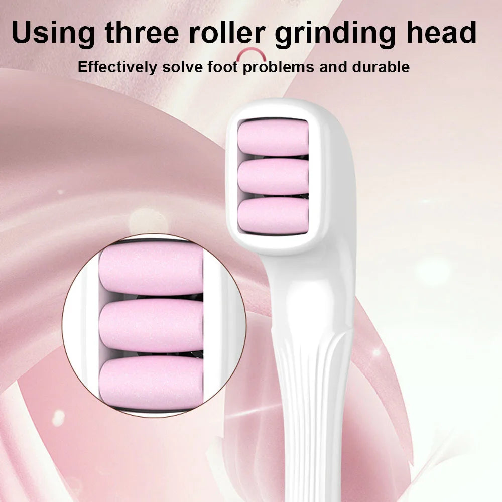 Professional Electric Foot Dead Skin Remover with long handle, designed for effective exfoliation and callus removal.