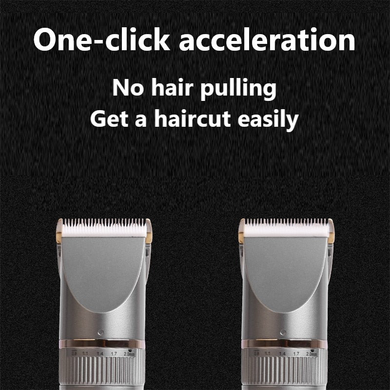 Professional Hair Clipper for Men with adjustable settings and waterproof design, ideal for beard trimming and hair cutting.