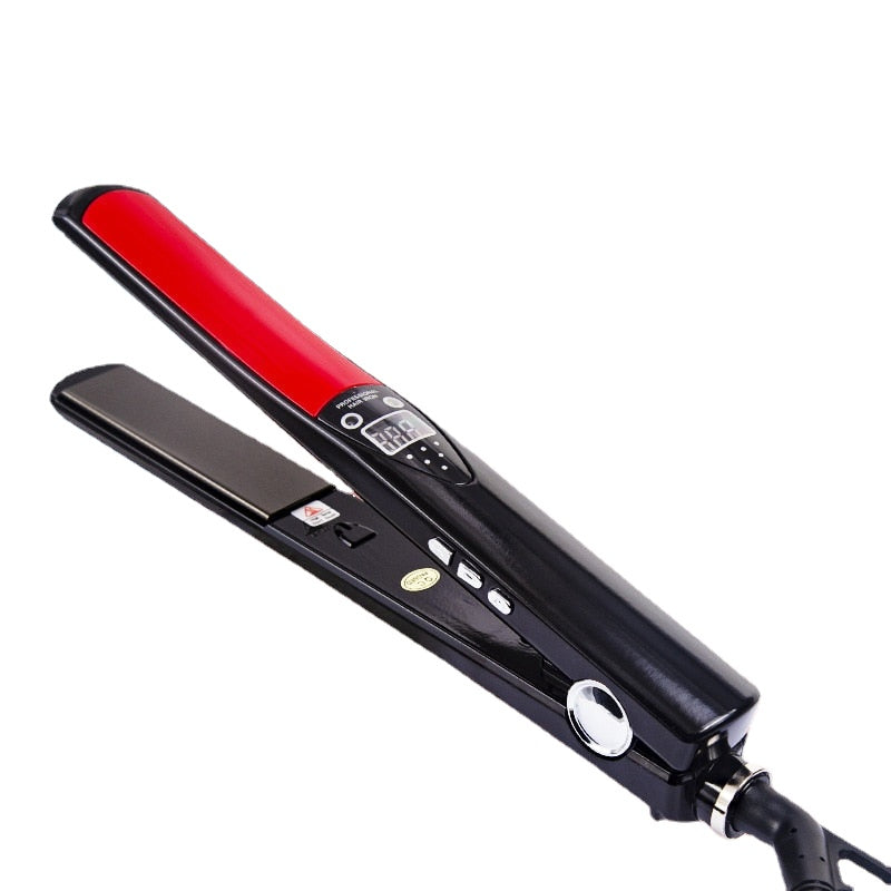 Professional Hair Straightener with Nano-Titanium plates, designed for smooth and shiny hair styling.