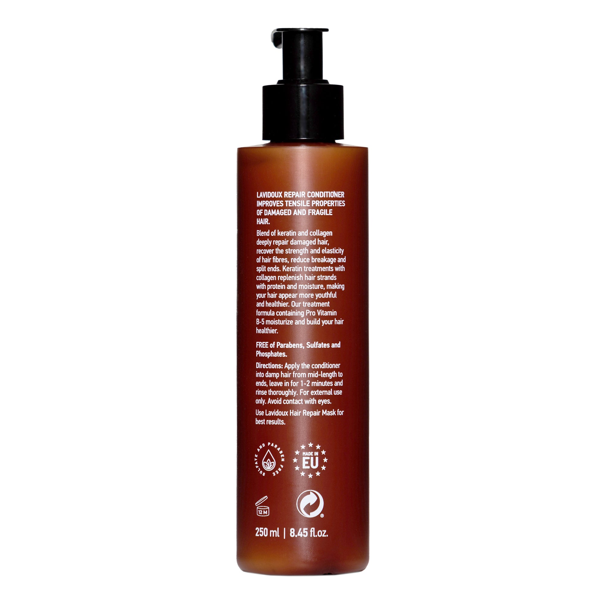 Hair Repair Conditioner bottle with Amber Extract and Argan Oil, designed for damaged hair restoration.