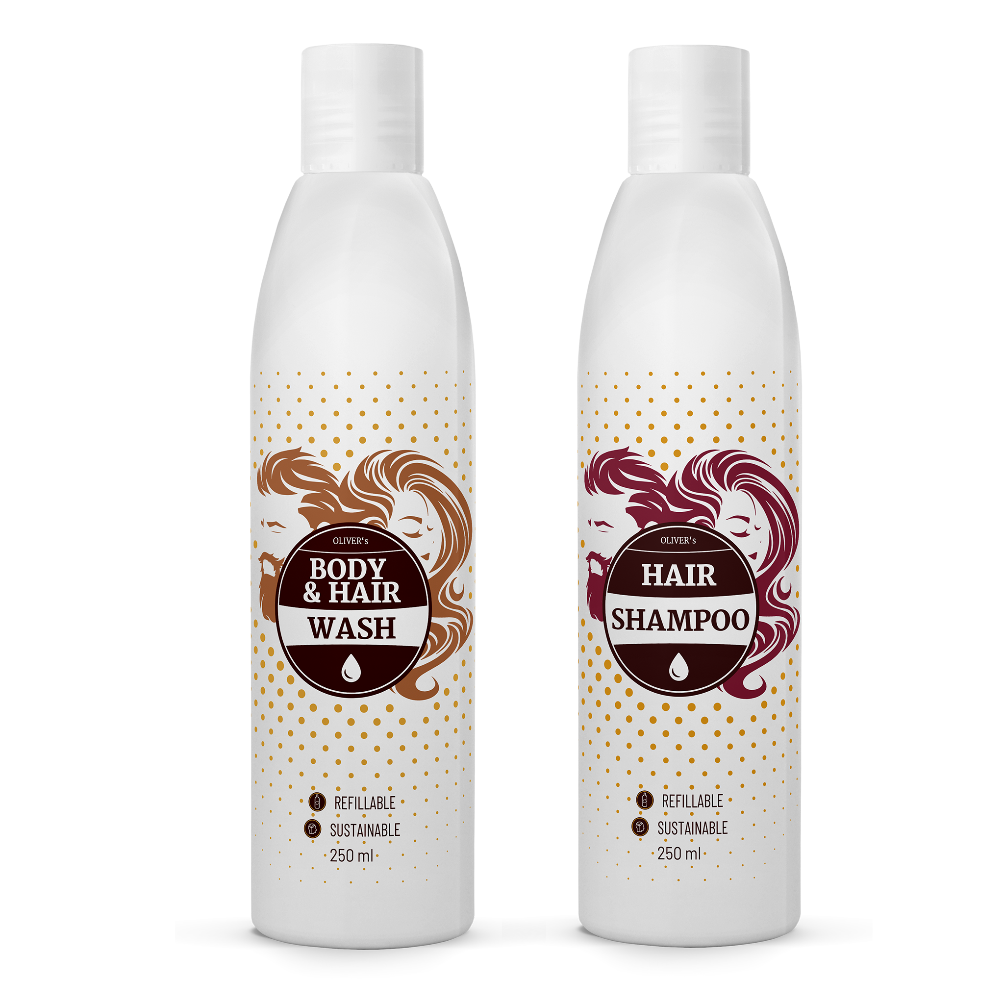 Set idrata e ripara per capelli, include shampoo calming e body wash gentle, ideale per capelli spenti e tinti.