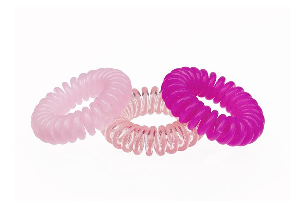 Sugar Twists® coil hair ties in various colors, showcasing their unique spiral design and eco-friendly materials.