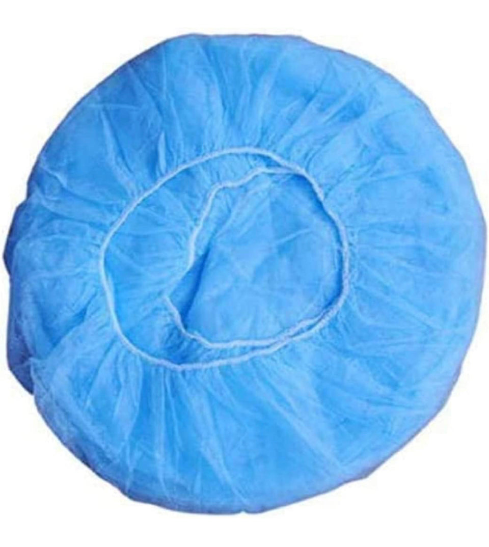 A pack of 100 disposable hairnets, designed for medical, food service, and tattoo use, featuring a lightweight and breathable design.