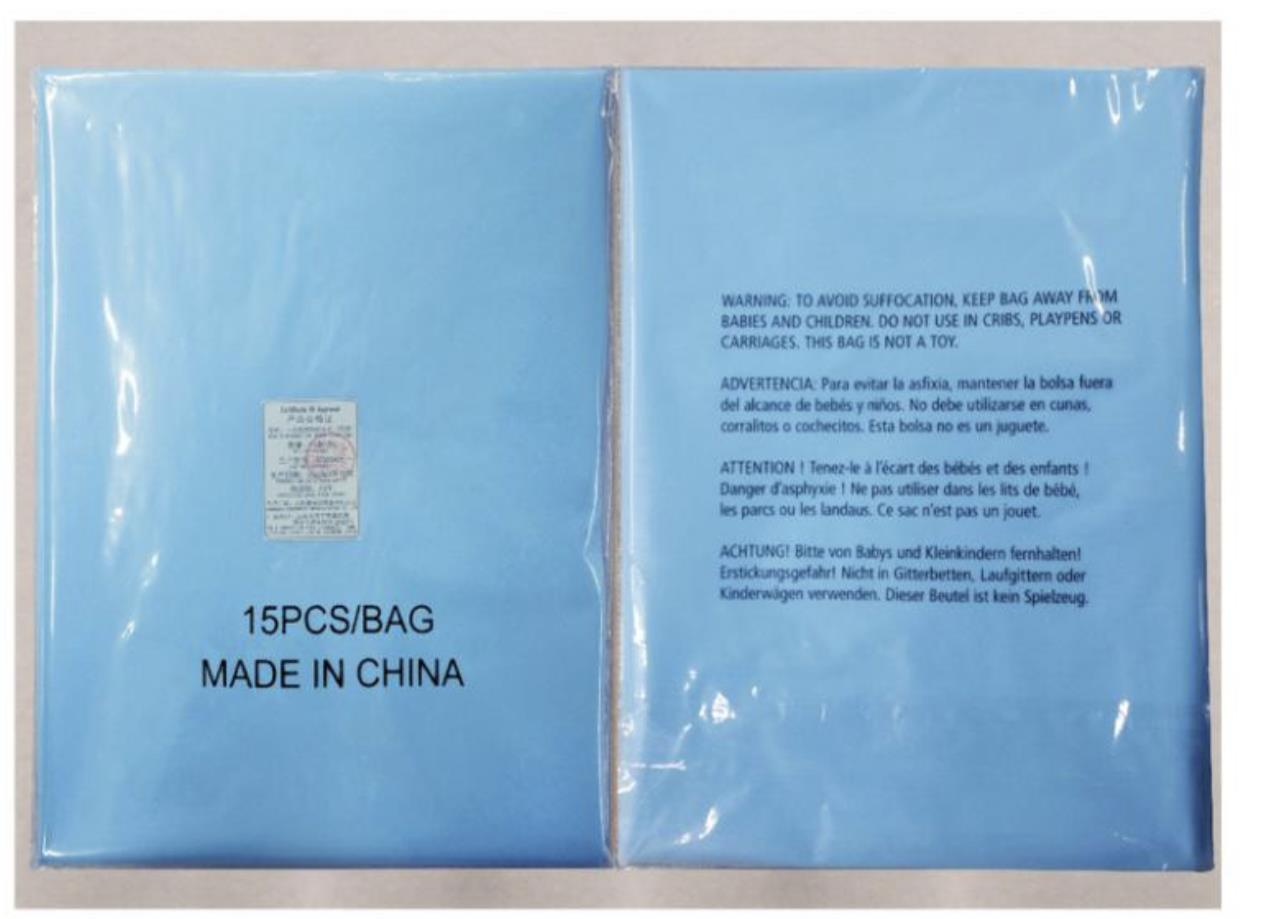 15 Pack AAMI Level 3 CPE Liquid Resistant Disposable Gowns, featuring thumb loop wrists and open back design for maximum fluid protection.