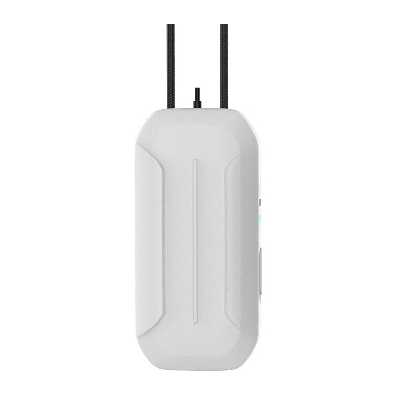 580mAh Battery Negative Ion Hanging Neck Car Air Purifier in black and white, designed for personal air purification.