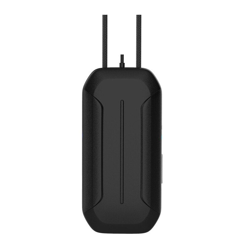 580mAh Battery Negative Ion Hanging Neck Car Air Purifier in black and white, designed for personal air purification.