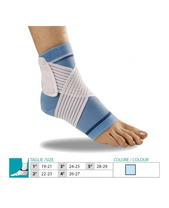 Orione Ankle Support Ref.444 with detachable bandage, designed for stability and protection during recovery and sports activities.