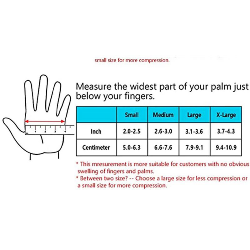 Hand measurement and glove size chart