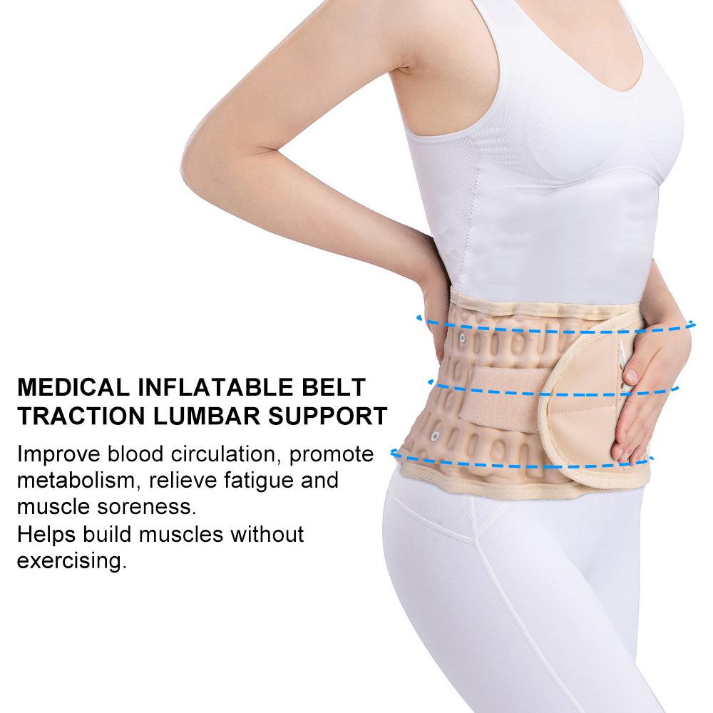 Back Decompression Waist Belt with hand pump and extension belt, designed for lumbar traction therapy.