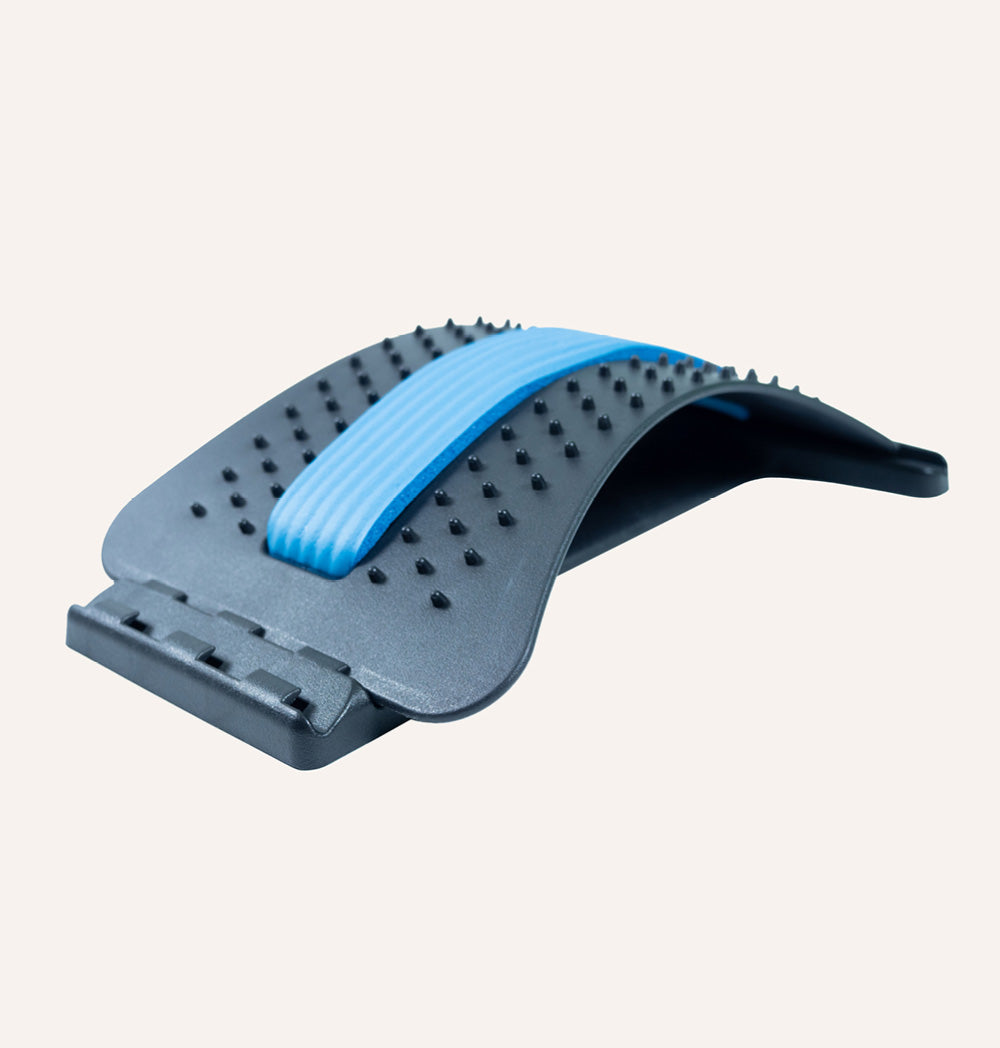 Back Stretch device designed for relieving back tension and improving posture, featuring adjustable height levels.