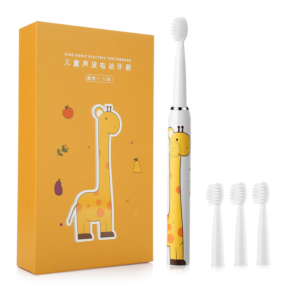 Child Toothbrush featuring cute cartoon designs, ideal for children's dental care with soft bristles and sonic cleaning technology.