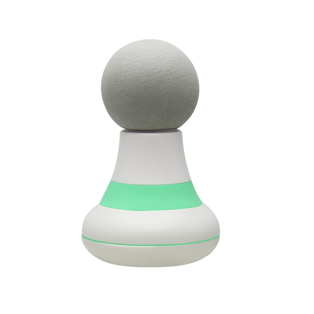 Electric Mini Handheld Massage Gun in various colors, showcasing its compact design and USB charging feature.