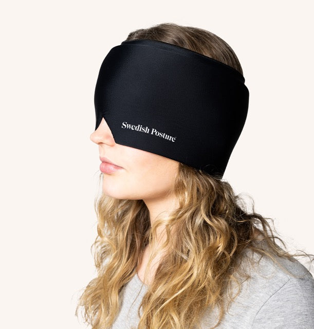 HeadEaz Cooling Headband designed for headache and migraine relief, featuring a soft Lycra fabric and cooling gel.